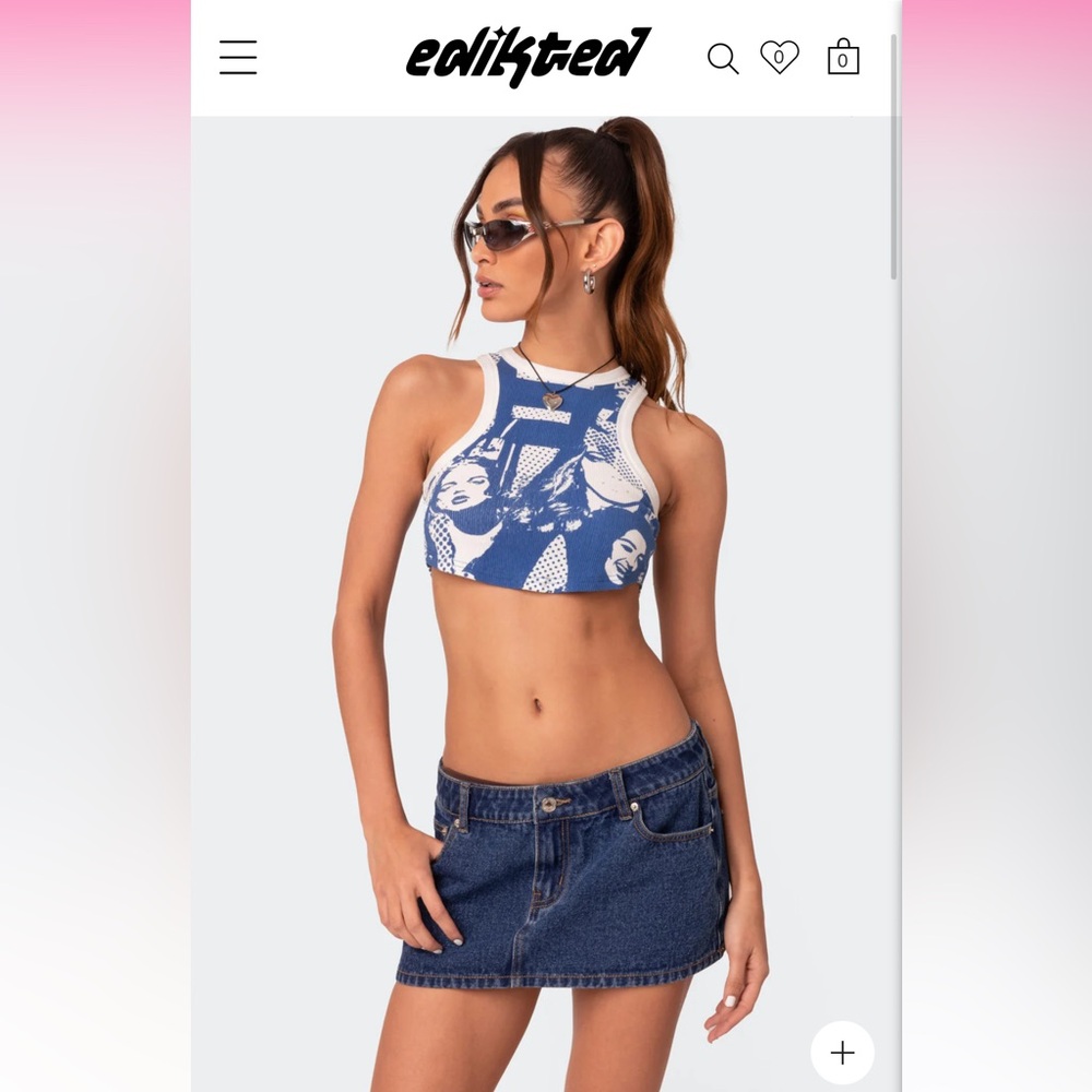 BRAND NEW EDIKTED CROP TOP
